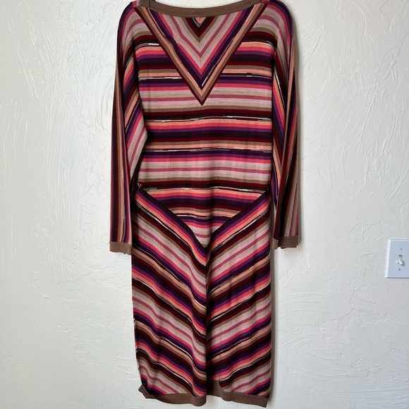 Missoni long sleeve striped wool blend midi dress size 6 - Picture 7 of 7